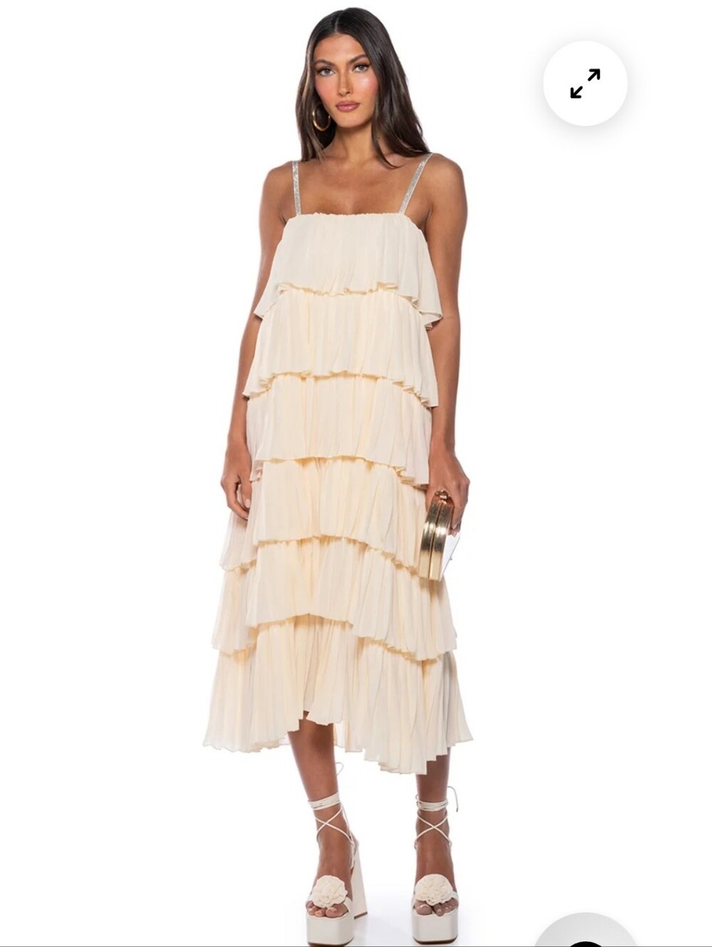 Akira - Every Little Bit of Ruffle midi/maxi dress.